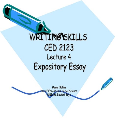 Lecture 4 Expository Essay