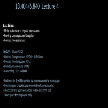 Lecture 4 final FINITE AUTOMATA FOR THEORY OF COMPUTATION