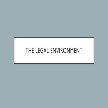 LEGAL ENVIRONEMNET OF  BUSINESS , IMPACT