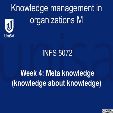 Lecture 4 Meta Knowledge