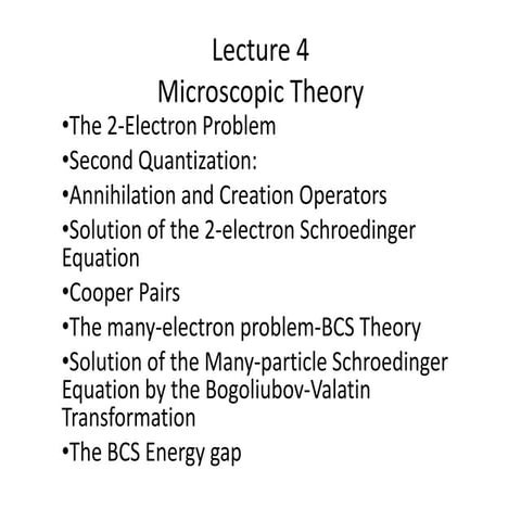 Lecture 4 microscopic theory