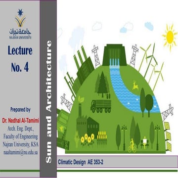 Lecture 4 sun and architecture