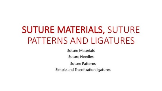 Surgical needles basics | PPTX