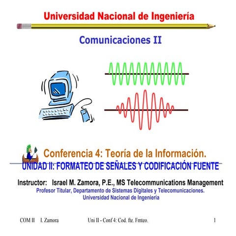 Lecture 4 teoría de la información