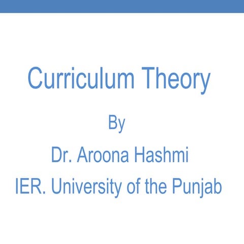 Curriculum Theory 
