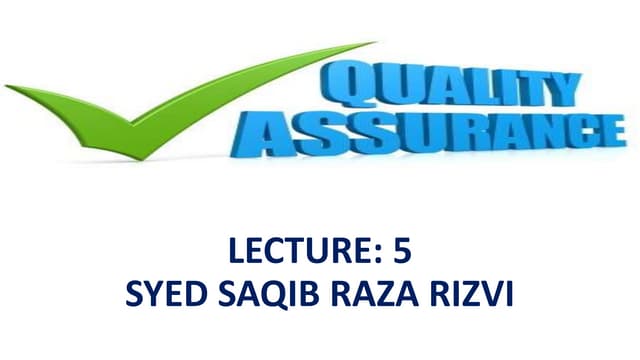 Software Quality Assurance