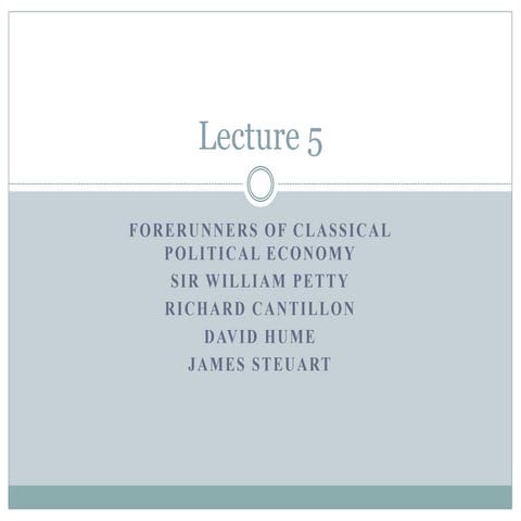 Evolution of economic thought Lecture 5