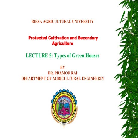 Types of Green Houses 