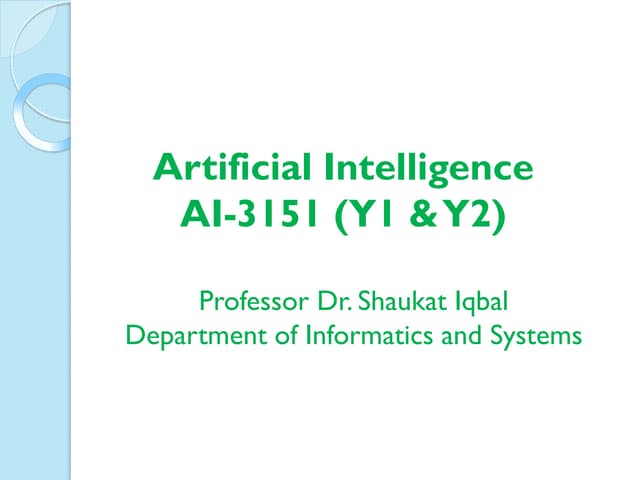 Lecture is related to the topic of Artificial intelligence
