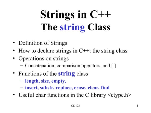lecture 5 string in c++ explaination and example.ppt