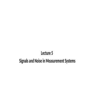 Metrolog and Measurments  Lecture number 5