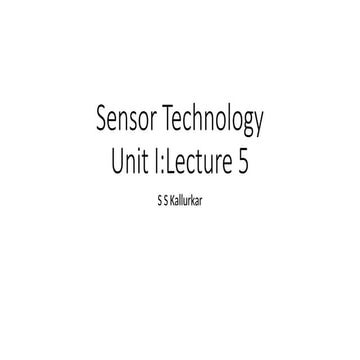Sensor Technology Lecture 5 for Robotics and Automationpptx