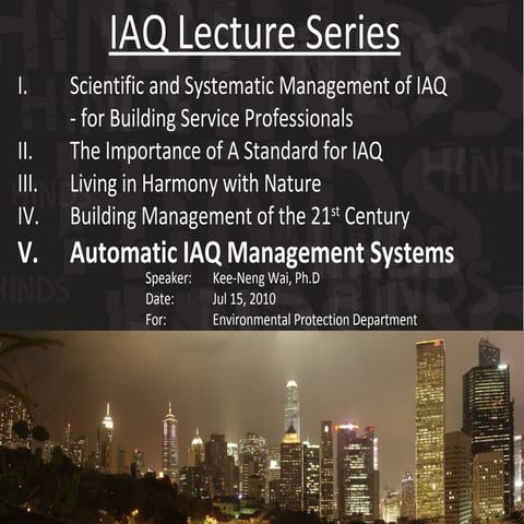 Lecture 5   Automatic IAQ Management