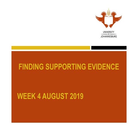 Finding sources and using supporting evidence | PPTX