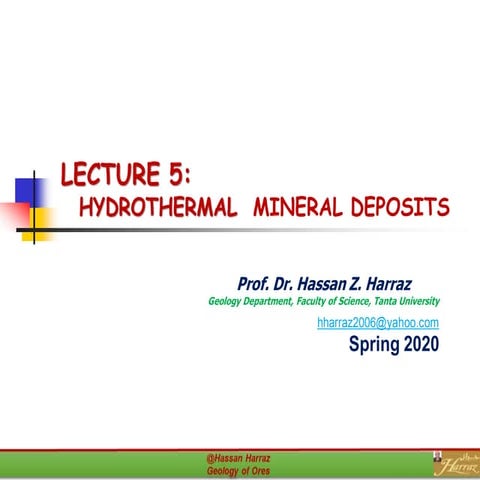 Lecture 5 hydrothermal ore deposits