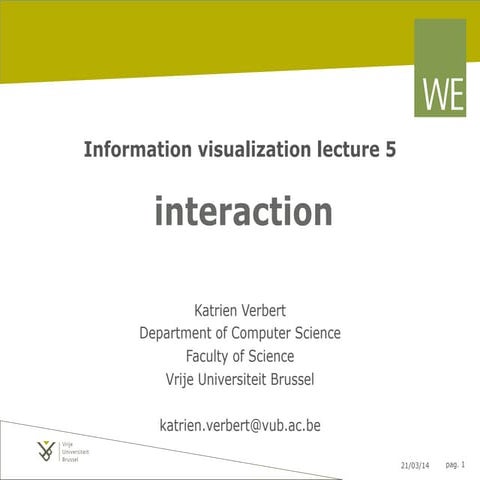 Information visualization: interaction