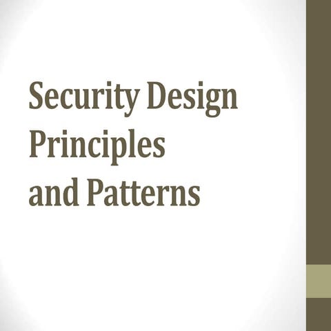 Security Design Principles.ppt | Internet Safety | Parenting