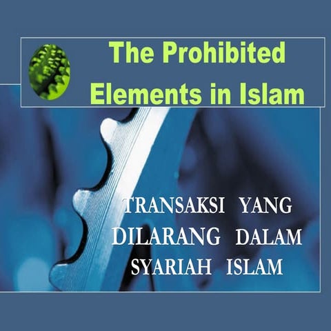 transaksi yang dilarang dlm syariah islam