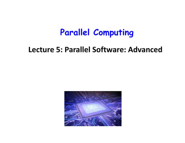 Parallel Computing - Lec 5