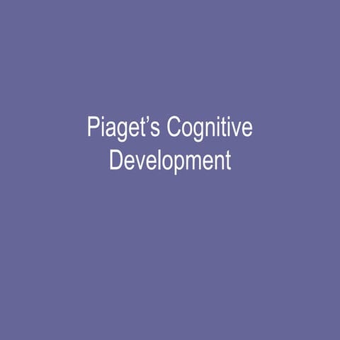 Jean Piaget’s cognitive development theory and its educational ...