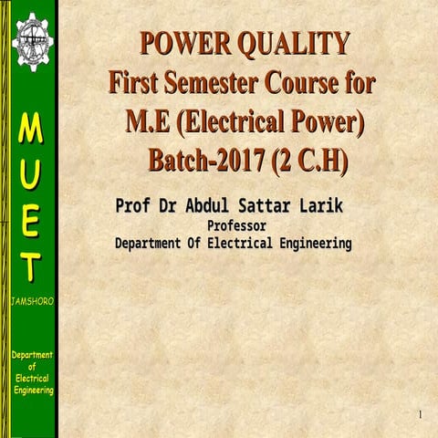 Power Quality For ME Lecture5 [Autosaved].ppt