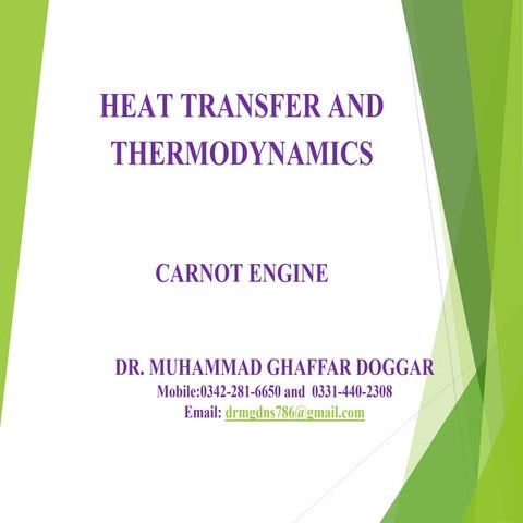 Lecture 5 Carnot enginepptx | PPT
