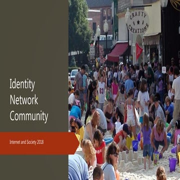 Lecture 5 Identity Networks, Community 2018 