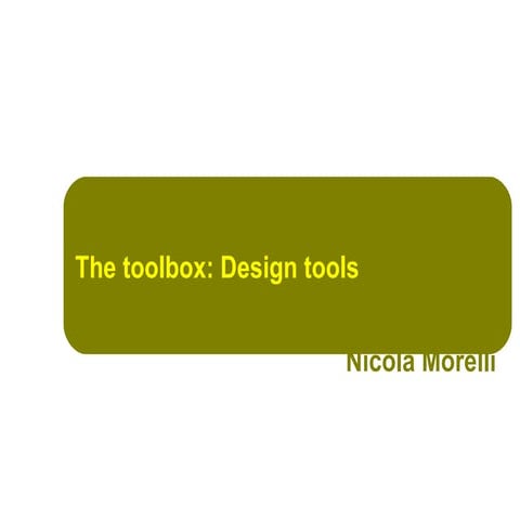 Lecture 5 design tools