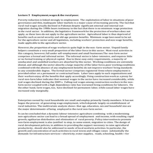 Lecture 5   employment