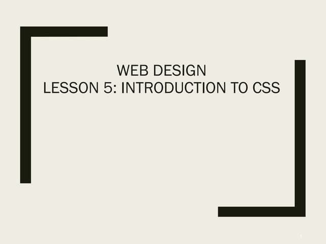 Lecture 5 _ Introduction to CSS-1.ppt. Cascading Style Sheet