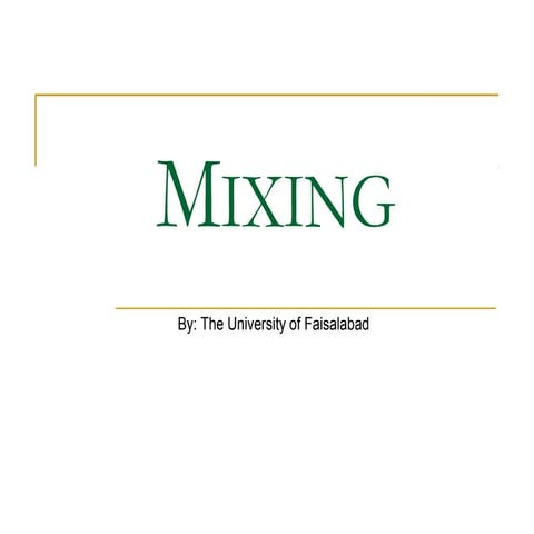  Mixing