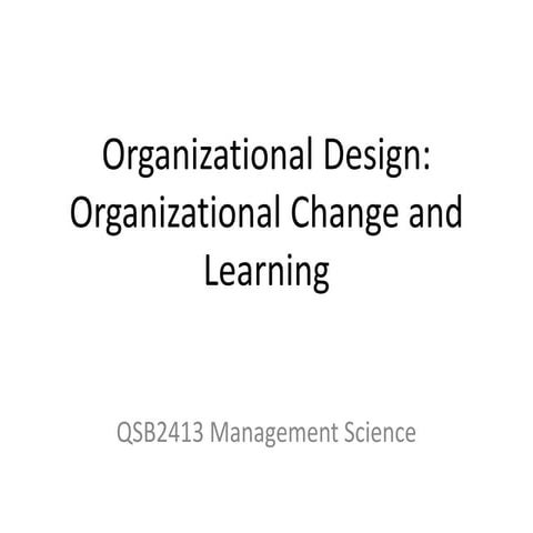 MS Lecture 5 org change