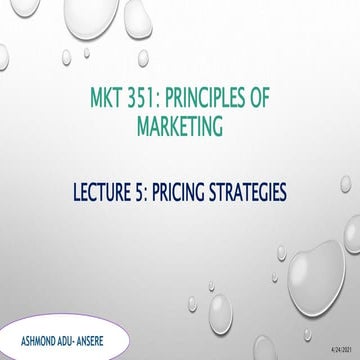 Lecture 5 pricing strategies