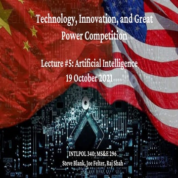 Lecture 5- Technology, Innovation and Great Power Competition