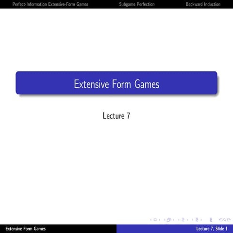 Lecture 6-1. normal and extensive form of game theory | PDF | Board ...