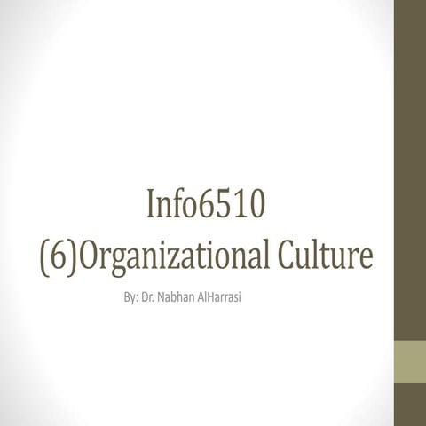 Organizational Culture 