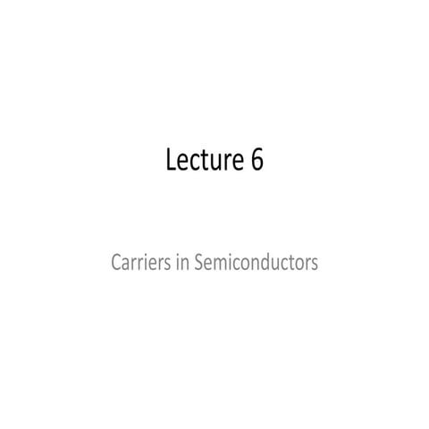 Lecture 6