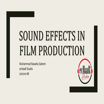 Sound Effects in Film Production | Film Academy
