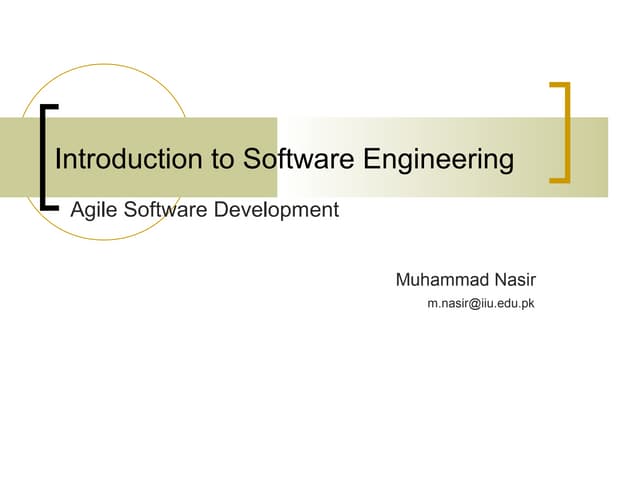 Lecture 6   agile software development