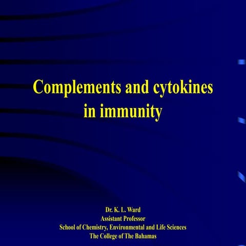 Lecture 6 - Complements and cytokines.ppt