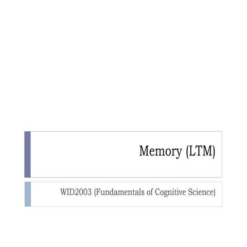 Memory ppt | PPTX