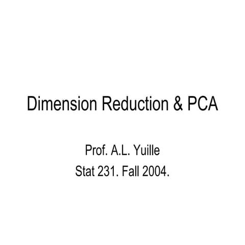 Lecture6 pca