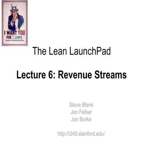 Lecture 6   revenue model