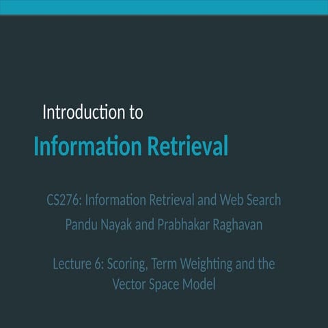 lecture-TFIDF information retrieval .ppt