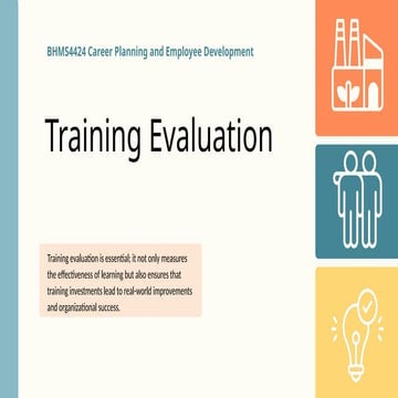 Training Evaluation methods for employee training