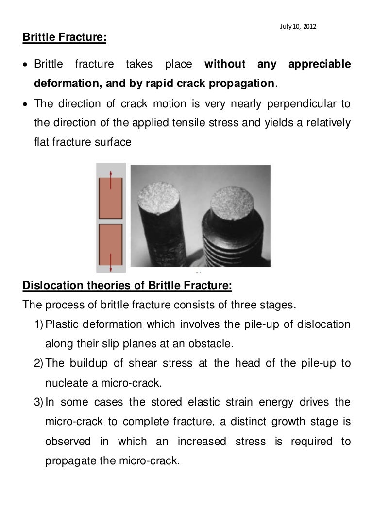 Fracture Mechanics & Failure Analysis Lecture Brittle Fracture