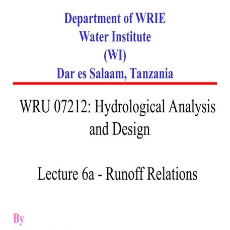 CHAPTER 7 - HYDROGRAPH CHAPTER 7 - HYDRO | PPT