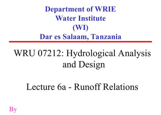 Hyetograph and hydrograph analysis | PPTX | Geography | Science