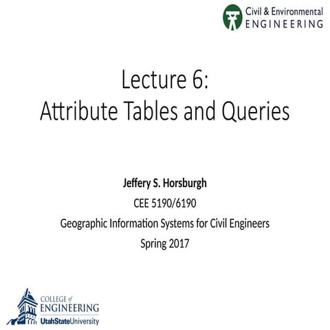 Lecture six_AttributeTablesQueries in GIS.pptx