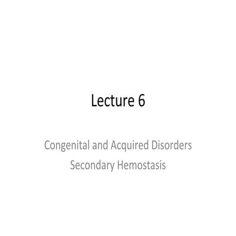 Lecture 6, coagulation fall 2014